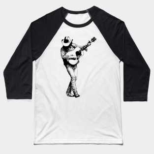 Dwight Yoakam Retro Illustration Baseball T-Shirt